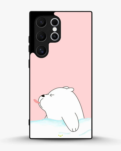 Cute Bear Tongue Out Phone Case - Glossy Aluminum Cover for iPhone, Samsung, Pixel, OnePlus & Vivo