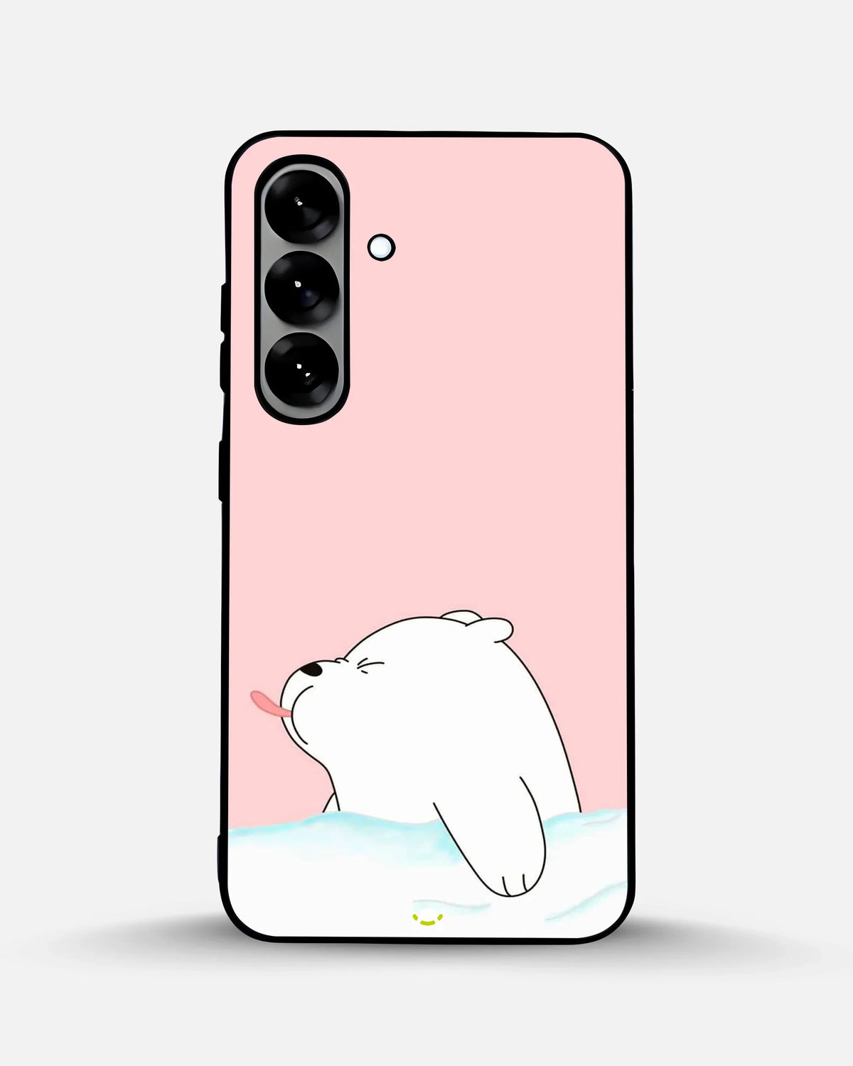 Cute Bear Tongue Out Phone Case - Glossy Aluminum Cover for iPhone, Samsung, Pixel, OnePlus & Vivo