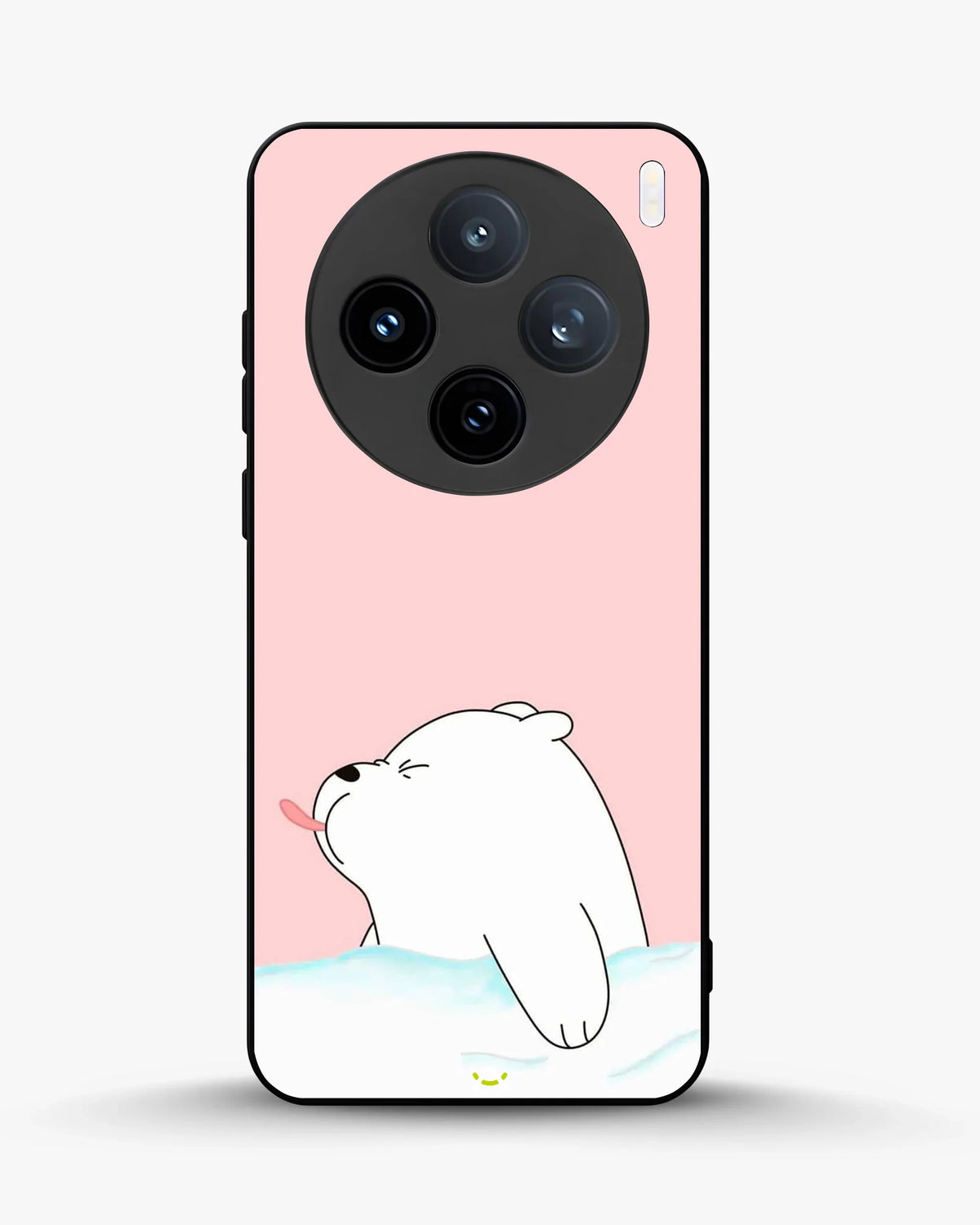 Cute Bear Tongue Out Phone Case - Glossy Aluminum Cover for iPhone, Samsung, Pixel, OnePlus & Vivo