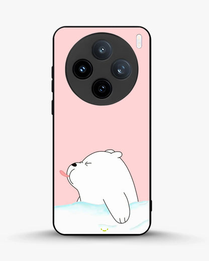 Cute Bear Tongue Out Phone Case - Glossy Aluminum Cover for iPhone, Samsung, Pixel, OnePlus & Vivo