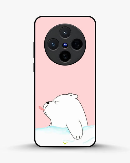 Cute Bear Tongue Out Phone Case - Glossy Aluminum Cover for iPhone, Samsung, Pixel, OnePlus & Vivo