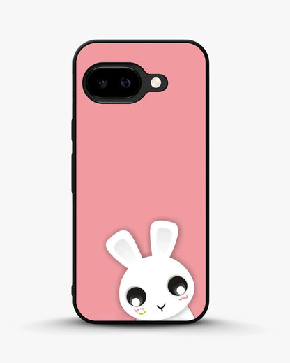 Cute Bunny Face Phone Case - Kawaii Pink & White Print for iPhone, Samsung, Pixel, OnePlus & Vivo