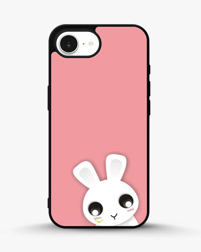 Cute Bunny Face Phone Case - Kawaii Pink & White Print for iPhone, Samsung, Pixel, OnePlus & Vivo