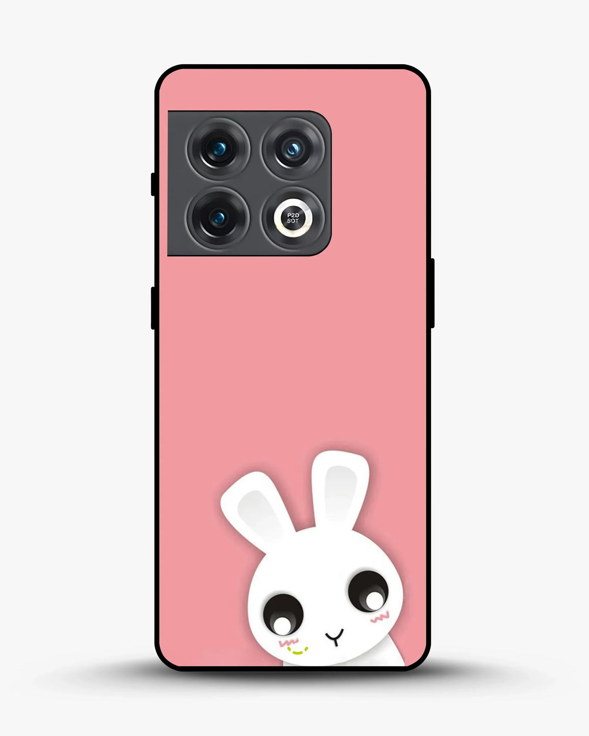 Cute Bunny Face Phone Case - Kawaii Pink & White Print for iPhone, Samsung, Pixel, OnePlus & Vivo