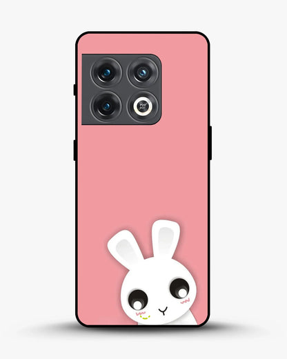 Cute Bunny Face Phone Case - Kawaii Pink & White Print for iPhone, Samsung, Pixel, OnePlus & Vivo