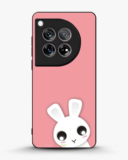Cute Bunny Face Phone Case - Kawaii Pink & White Print for iPhone, Samsung, Pixel, OnePlus & Vivo