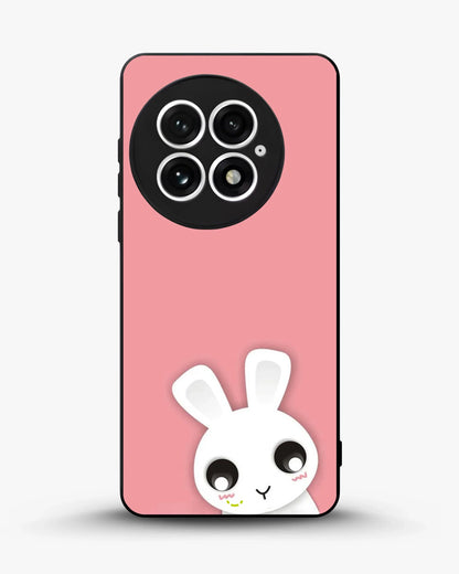 Cute Bunny Face Phone Case - Kawaii Pink & White Print for iPhone, Samsung, Pixel, OnePlus & Vivo