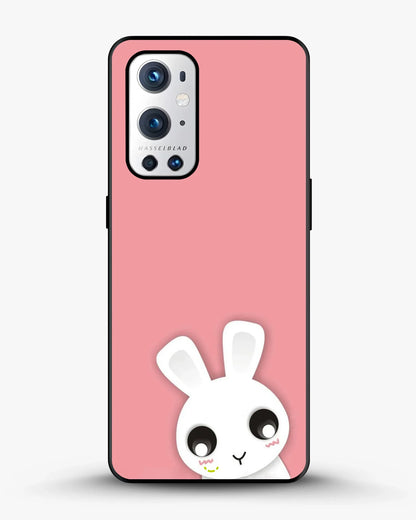 Cute Bunny Face Phone Case - Kawaii Pink & White Print for iPhone, Samsung, Pixel, OnePlus & Vivo