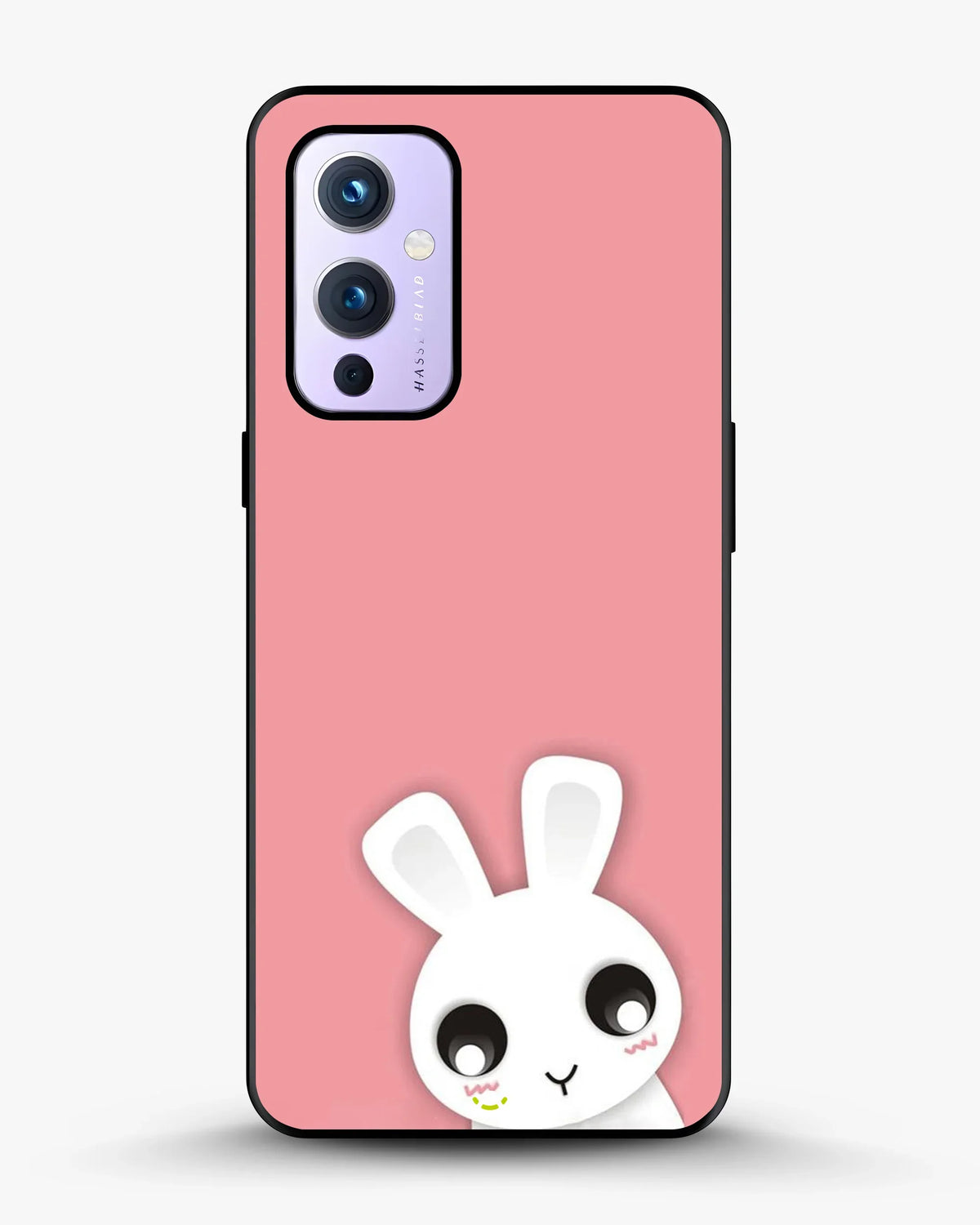 Cute Bunny Face Phone Case - Kawaii Pink & White Print for iPhone, Samsung, Pixel, OnePlus & Vivo