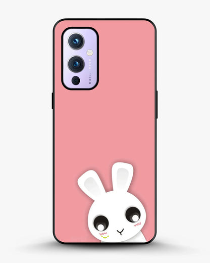 Cute Bunny Face Phone Case - Kawaii Pink & White Print for iPhone, Samsung, Pixel, OnePlus & Vivo