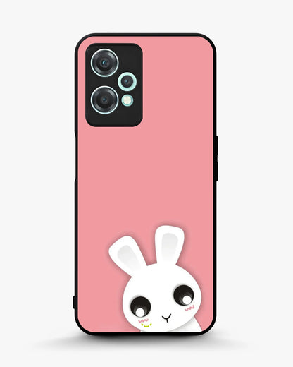 Cute Bunny Face Phone Case - Kawaii Pink & White Print for iPhone, Samsung, Pixel, OnePlus & Vivo