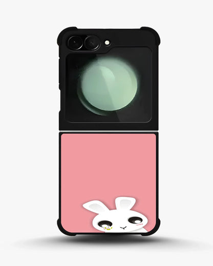 Cute Bunny Face Phone Case - Kawaii Pink & White Print for iPhone, Samsung, Pixel, OnePlus & Vivo