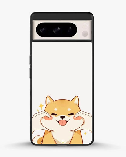 Cute Shiba Inu Phone Case - Cartoon Golden Dog Print for iPhone, Samsung, Pixel, OnePlus & Vivo