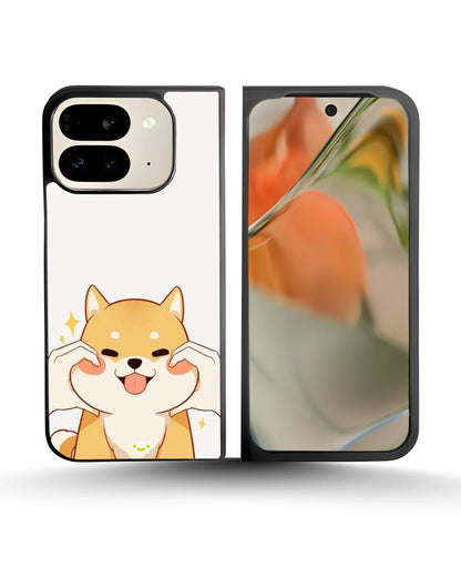 Cute Shiba Inu Phone Case - Cartoon Golden Dog Print for iPhone, Samsung, Pixel, OnePlus & Vivo