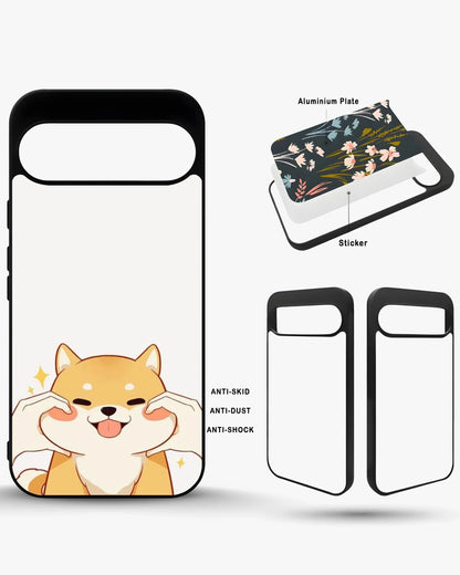 Cute Shiba Inu Phone Case - Cartoon Golden Dog Print for iPhone, Samsung, Pixel, OnePlus & Vivo