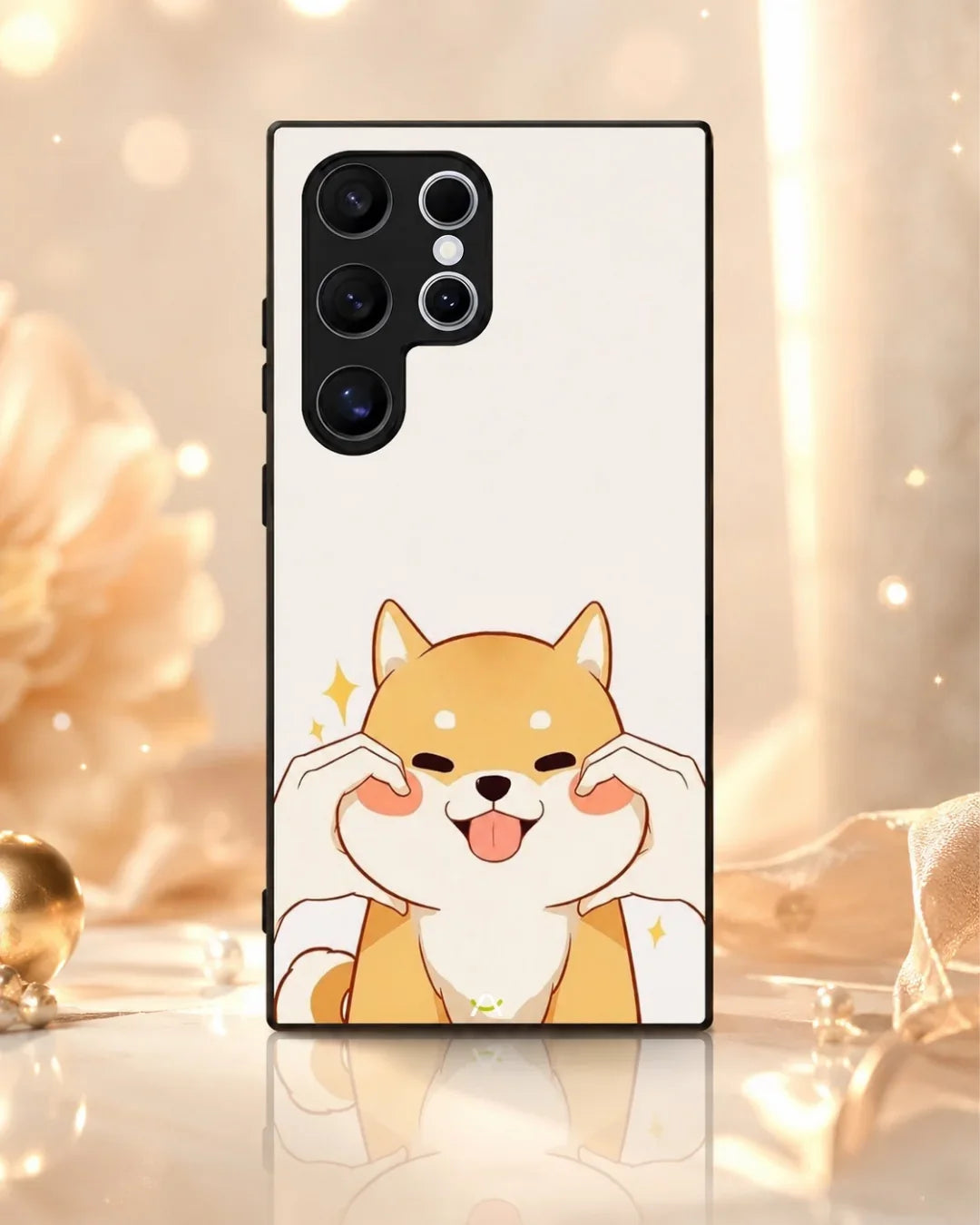 Cute Shiba Inu Phone Case - Cartoon Golden Dog Print for iPhone, Samsung, Pixel, OnePlus & Vivo