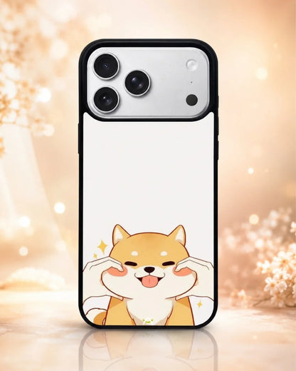 Cute Shiba Inu Phone Case - Cartoon Golden Dog Print for iPhone, Samsung, Pixel, OnePlus & Vivo