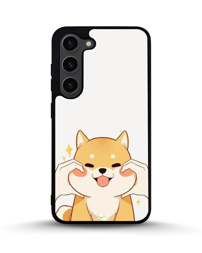 Cute Shiba Inu Phone Case - Cartoon Golden Dog Print for iPhone, Samsung, Pixel, OnePlus & Vivo