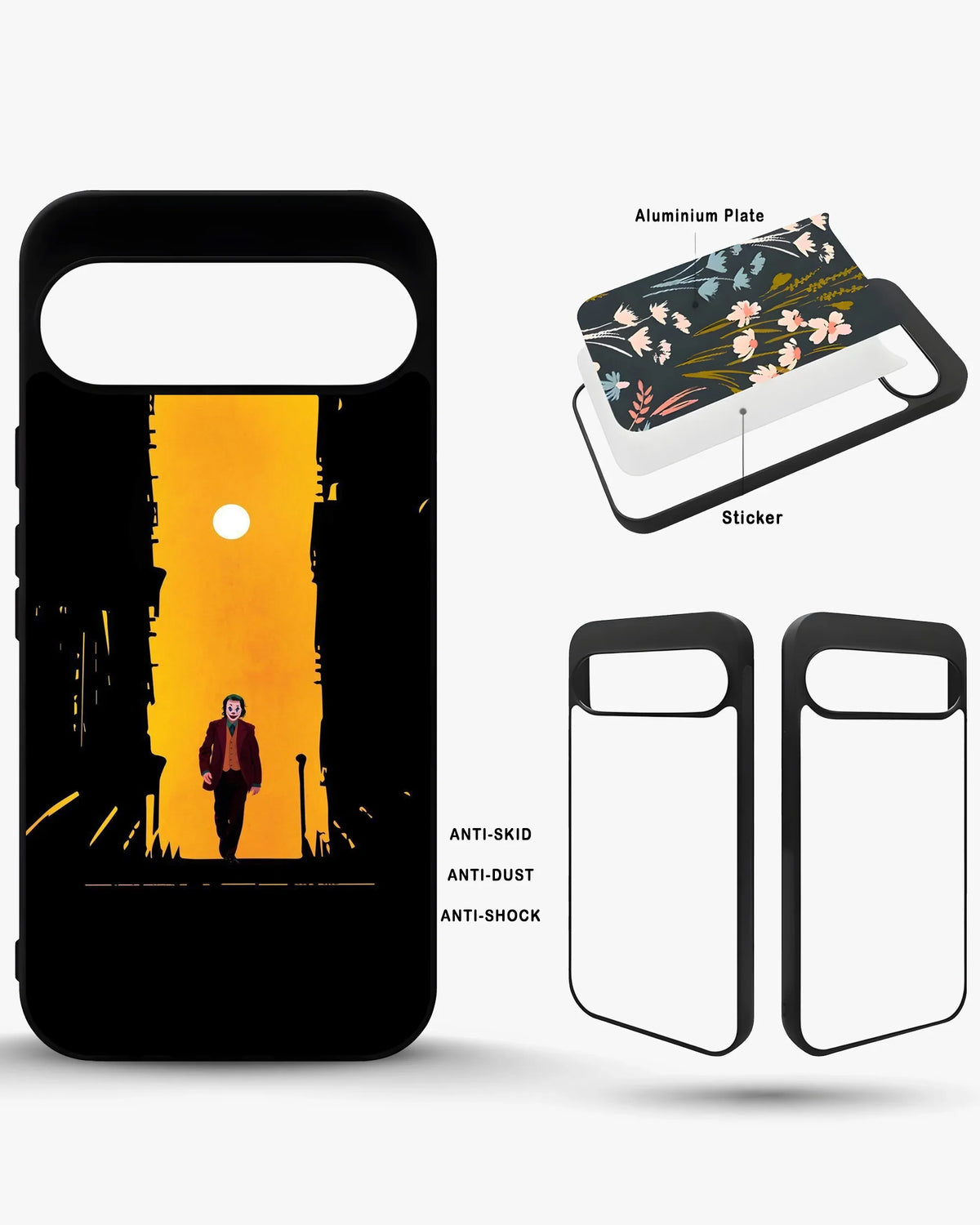 Dark Alley Clown Phone Case - Moody Minimalist Art Print for iPhone, Samsung, Pixel, OnePlus & Vivo