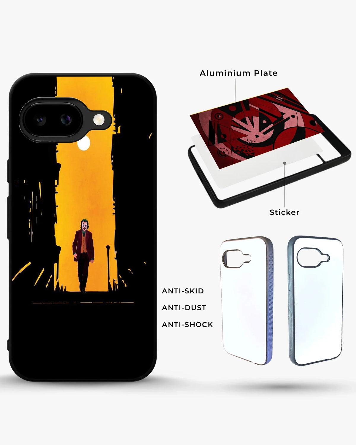 Dark Alley Clown Phone Case - Moody Minimalist Art Print for iPhone, Samsung, Pixel, OnePlus & Vivo