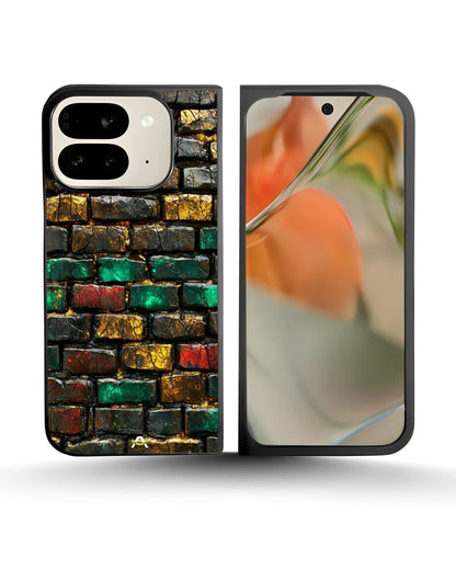Colorful Brick Wall Phone Case - Multicolor Urban Pattern for iPhone, Samsung, Pixel, OnePlus & Vivo