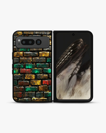 Colorful Brick Wall Phone Case - Multicolor Urban Pattern for iPhone, Samsung, Pixel, OnePlus & Vivo