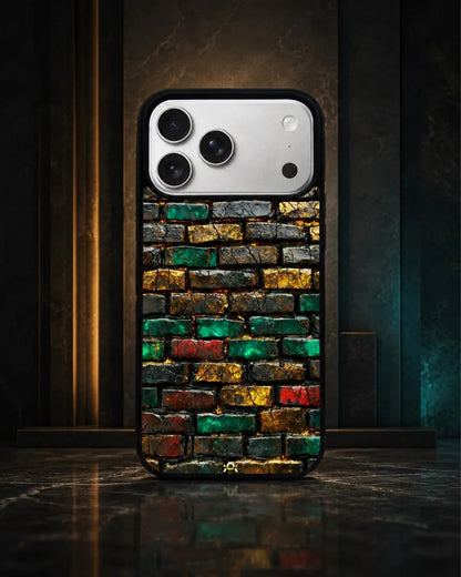 Colorful Brick Wall Phone Case - Multicolor Urban Pattern for iPhone, Samsung, Pixel, OnePlus & Vivo