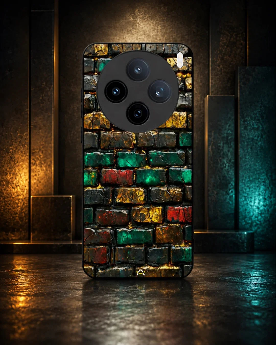 Colorful Brick Wall Phone Case - Multicolor Urban Pattern for iPhone, Samsung, Pixel, OnePlus & Vivo