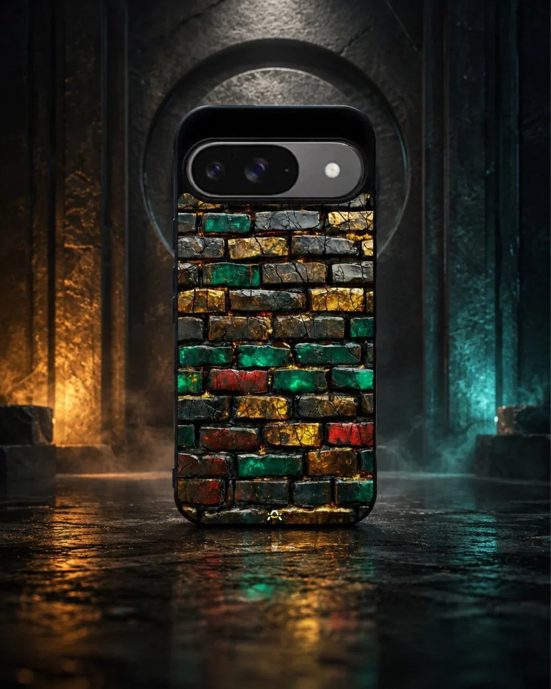 Colorful Brick Wall Phone Case - Multicolor Urban Pattern for iPhone, Samsung, Pixel, OnePlus & Vivo