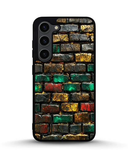 Colorful Brick Wall Phone Case - Multicolor Urban Pattern for iPhone, Samsung, Pixel, OnePlus & Vivo
