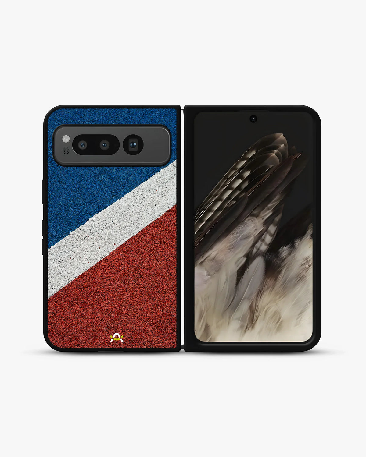 Diagonal Stripes Phone Case - Blue & Red Textured Print for iPhone, Samsung, Pixel, OnePlus & Vivo
