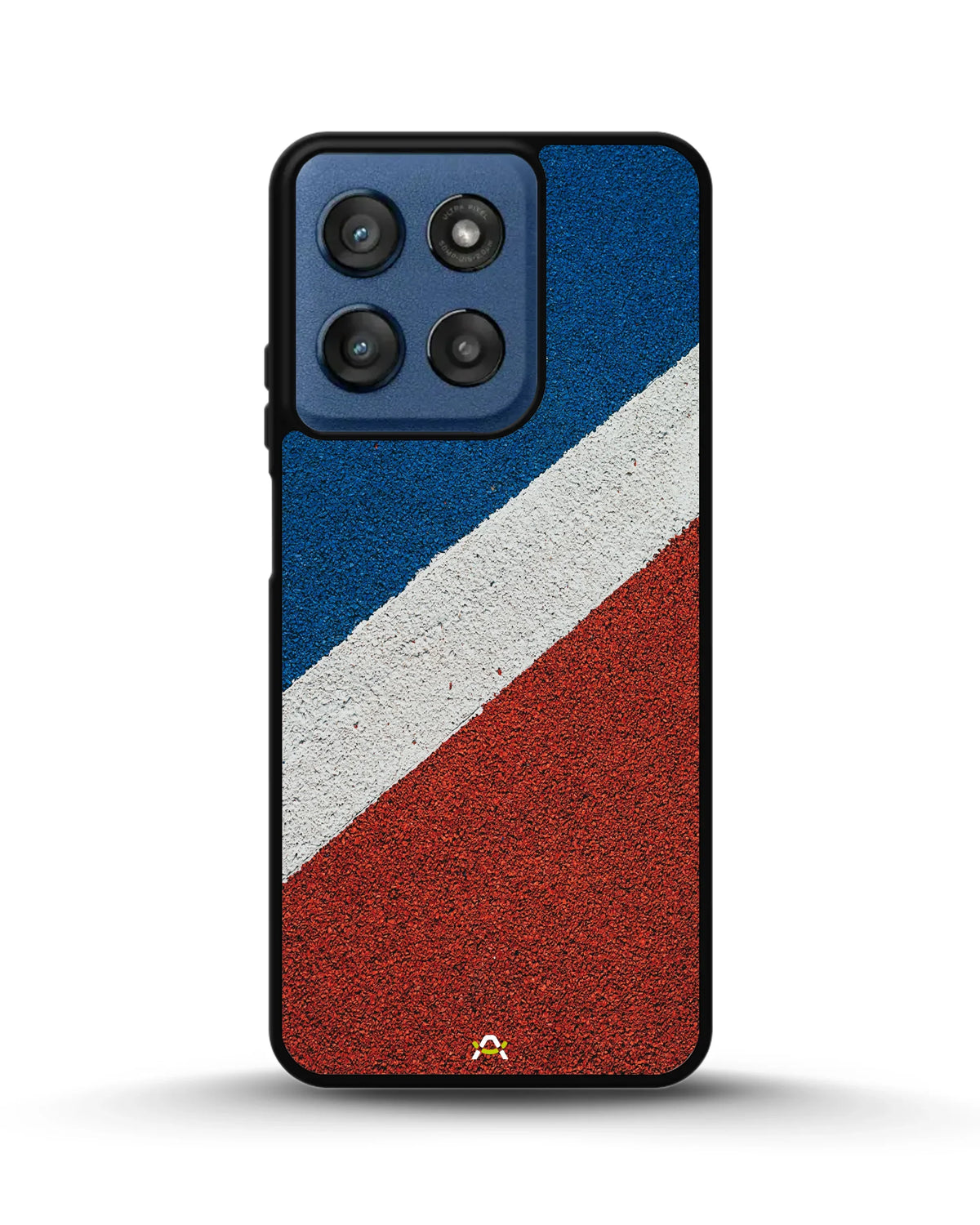 Diagonal Stripes Phone Case - Blue & Red Textured Print for iPhone, Samsung, Pixel, OnePlus & Vivo