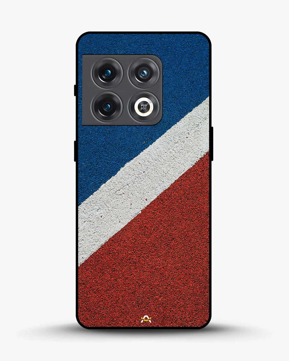 Diagonal Stripes Phone Case - Blue & Red Textured Print for iPhone, Samsung, Pixel, OnePlus & Vivo
