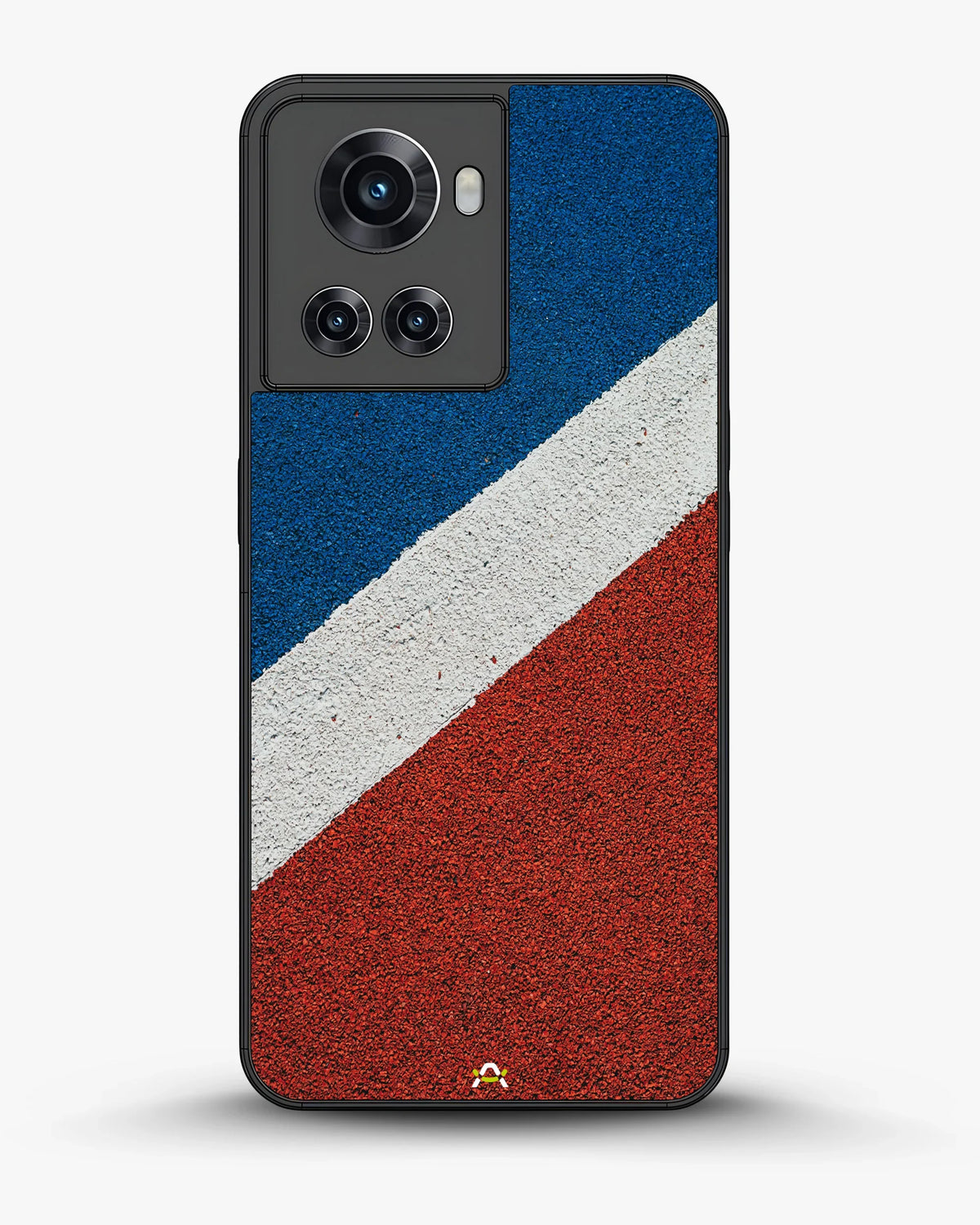 Diagonal Stripes Phone Case - Blue & Red Textured Print for iPhone, Samsung, Pixel, OnePlus & Vivo