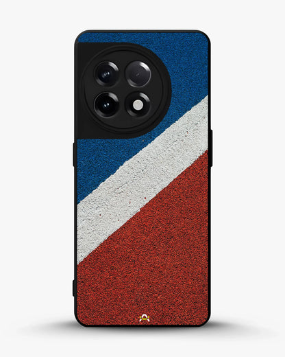 Diagonal Stripes Phone Case - Blue & Red Textured Print for iPhone, Samsung, Pixel, OnePlus & Vivo