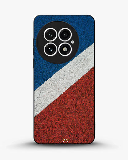 Diagonal Stripes Phone Case - Blue & Red Textured Print for iPhone, Samsung, Pixel, OnePlus & Vivo