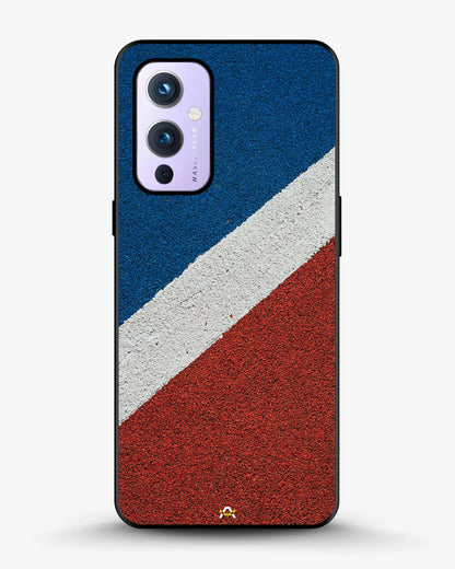 Diagonal Stripes Phone Case - Blue & Red Textured Print for iPhone, Samsung, Pixel, OnePlus & Vivo