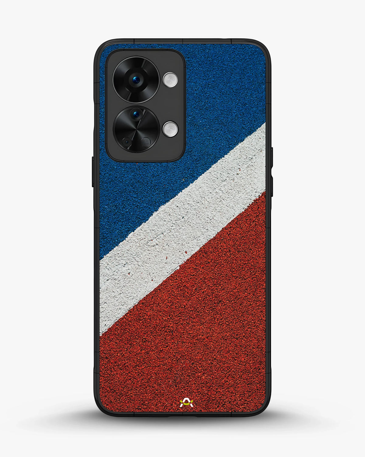Diagonal Stripes Phone Case - Blue & Red Textured Print for iPhone, Samsung, Pixel, OnePlus & Vivo