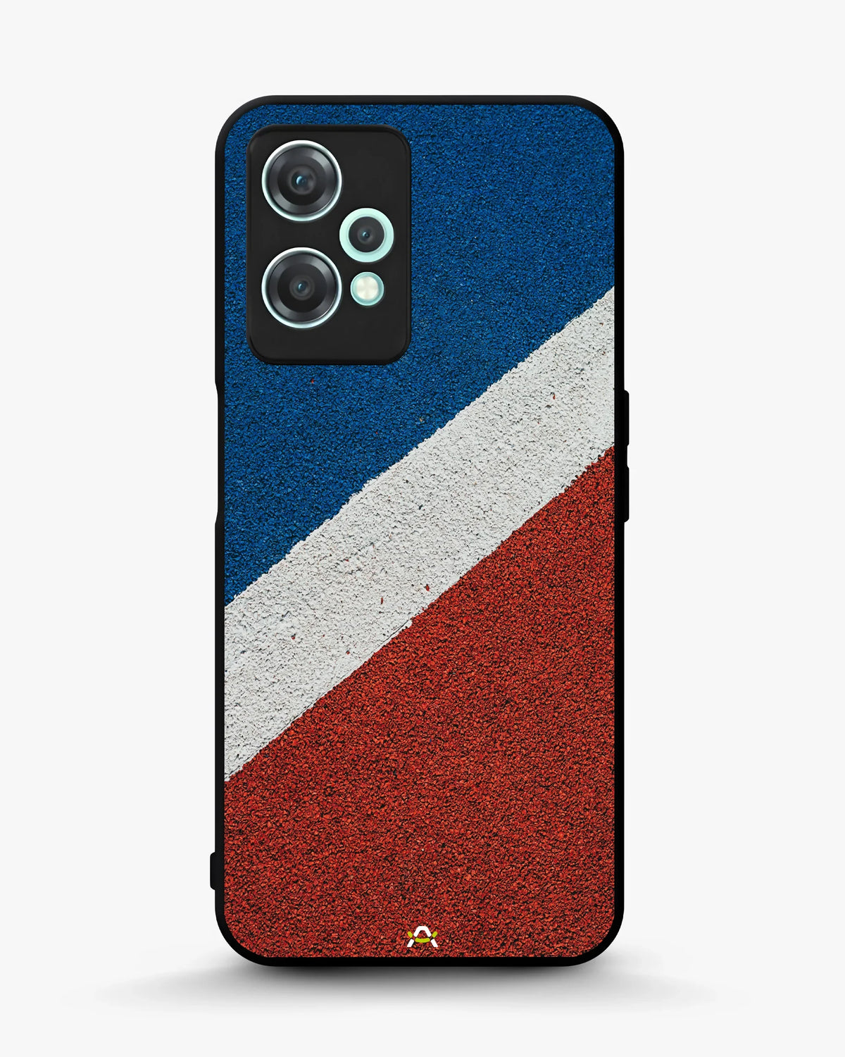 Diagonal Stripes Phone Case - Blue & Red Textured Print for iPhone, Samsung, Pixel, OnePlus & Vivo