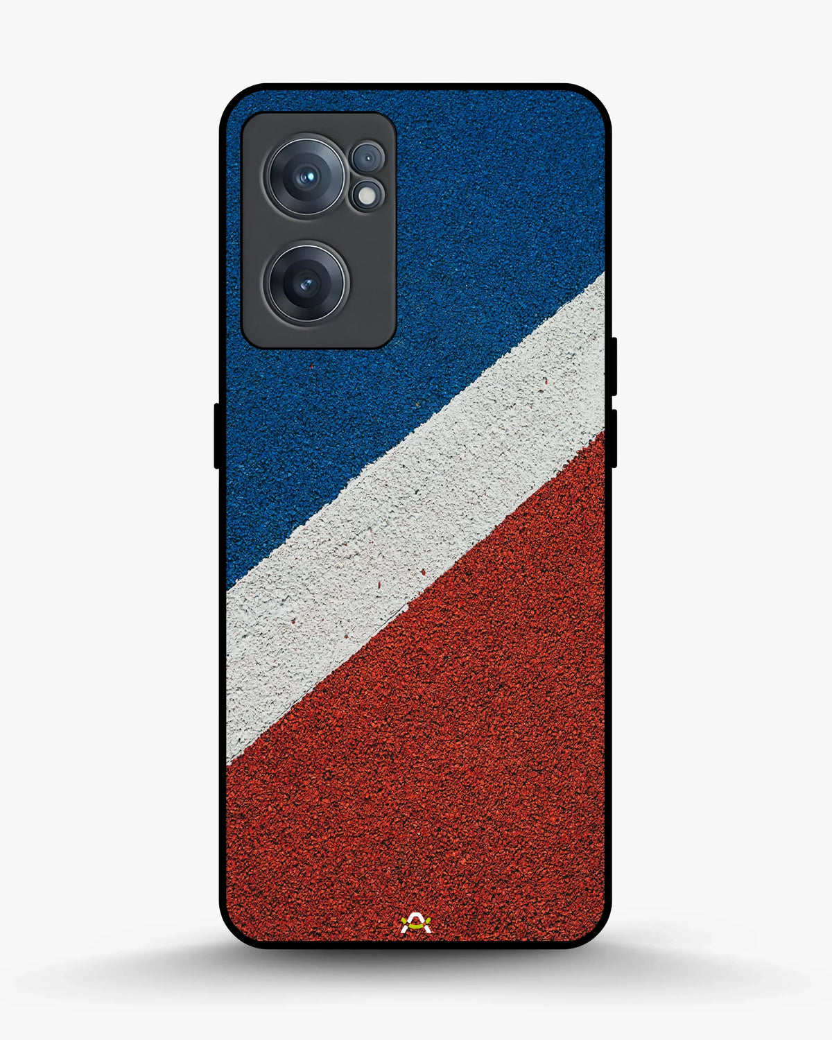 Diagonal Stripes Phone Case - Blue & Red Textured Print for iPhone, Samsung, Pixel, OnePlus & Vivo