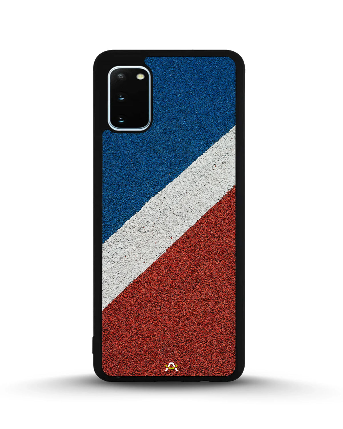 Diagonal Stripes Phone Case - Blue & Red Textured Print for iPhone, Samsung, Pixel, OnePlus & Vivo