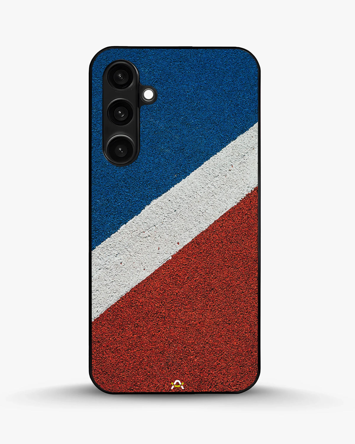 Diagonal Stripes Phone Case - Blue & Red Textured Print for iPhone, Samsung, Pixel, OnePlus & Vivo