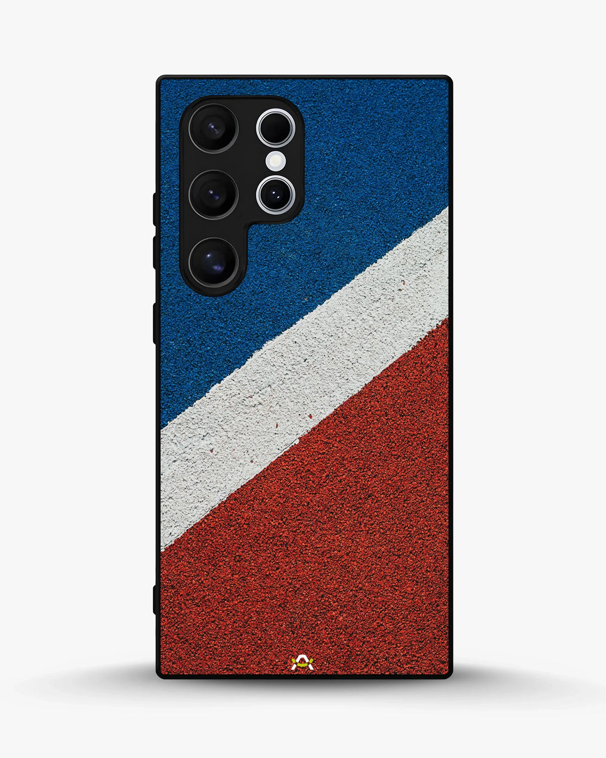 Diagonal Stripes Phone Case - Blue & Red Textured Print for iPhone, Samsung, Pixel, OnePlus & Vivo