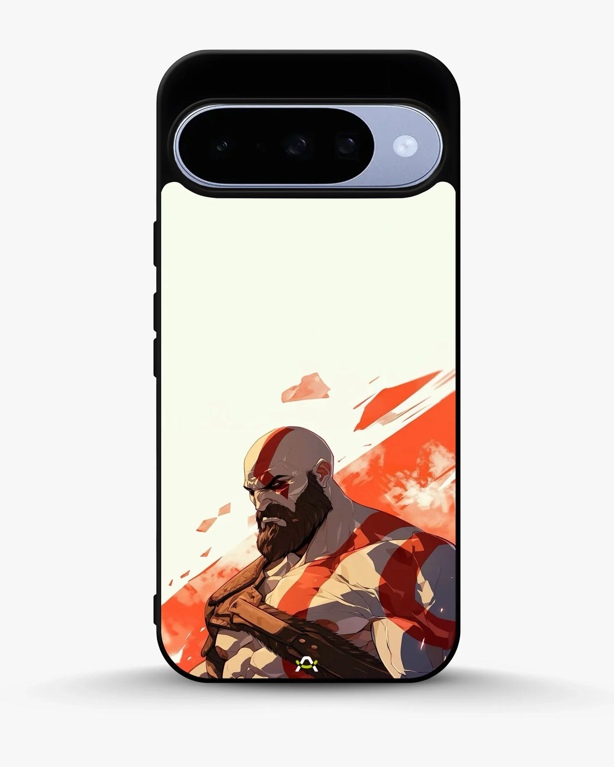 Fierce Warrior Phone Case - Bold Red & White Fighter Print for iPhone, Samsung, Pixel, OnePlus & Vivo