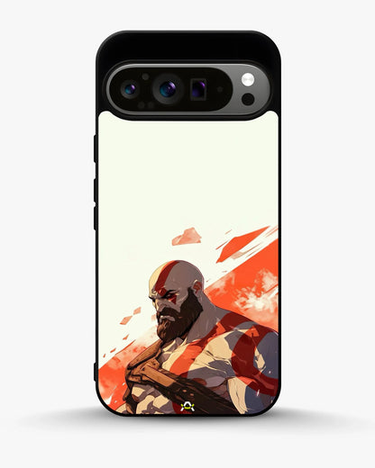 Fierce Warrior Phone Case - Bold Red & White Fighter Print for iPhone, Samsung, Pixel, OnePlus & Vivo