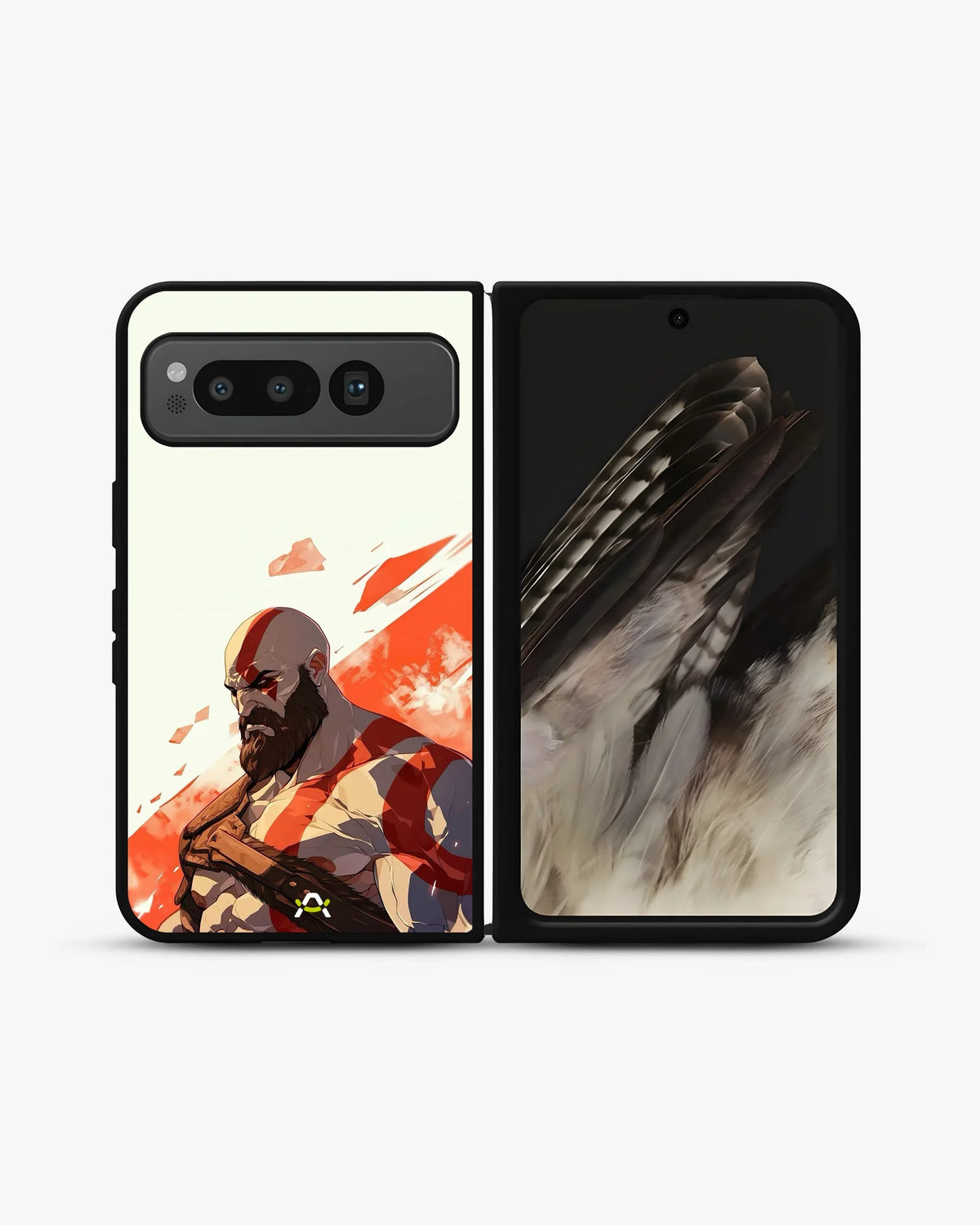 Fierce Warrior Phone Case - Bold Red & White Fighter Print for iPhone, Samsung, Pixel, OnePlus & Vivo