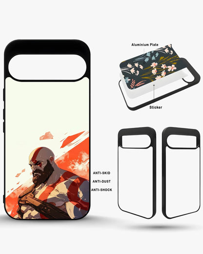 Fierce Warrior Phone Case - Bold Red & White Fighter Print for iPhone, Samsung, Pixel, OnePlus & Vivo