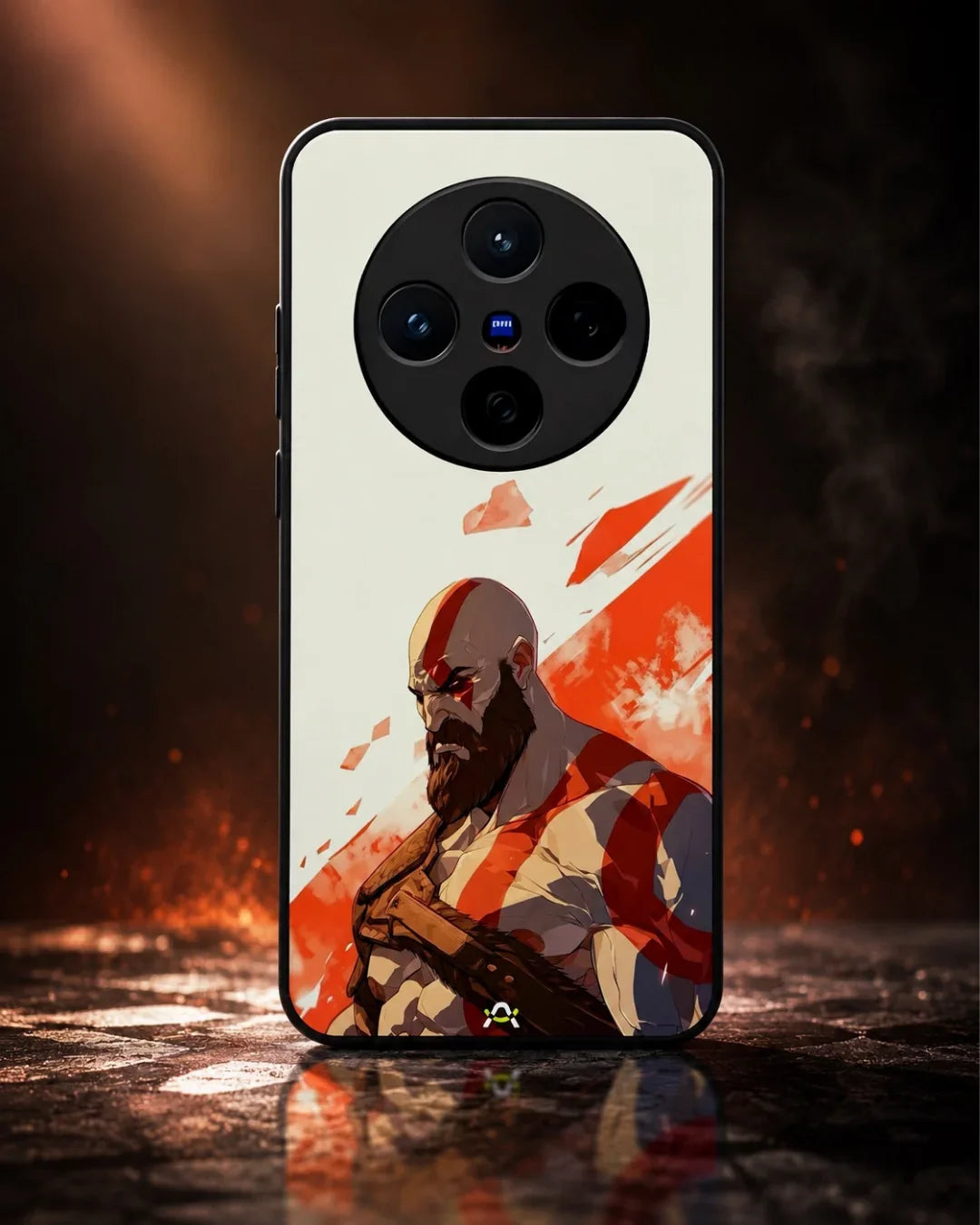 Fierce Warrior Phone Case - Bold Red & White Fighter Print for iPhone, Samsung, Pixel, OnePlus & Vivo