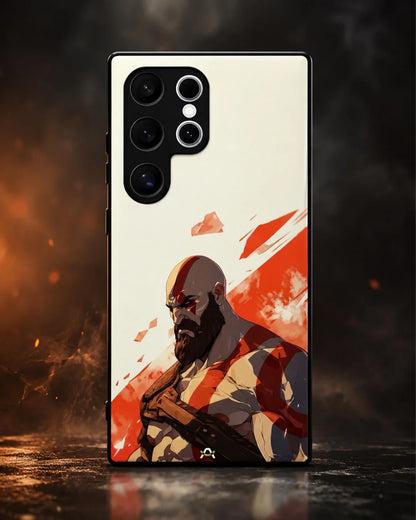 Fierce Warrior Phone Case - Bold Red & White Fighter Print for iPhone, Samsung, Pixel, OnePlus & Vivo