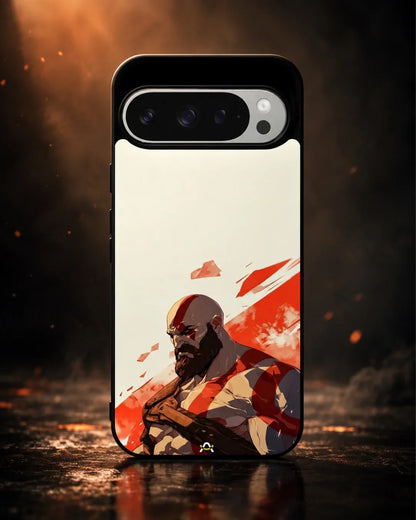 Fierce Warrior Phone Case - Bold Red & White Fighter Print for iPhone, Samsung, Pixel, OnePlus & Vivo